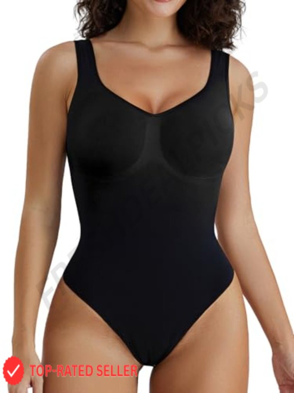 Seamless Full Body Shaper Bodysuit Tummy Control Mid-Thigh Shapewear